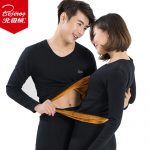 Bejirog北极绒 男士保暖内衣男V领青年加厚加绒女士秋衣秋裤冬加大码套装 多色可选