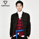 Mark Fairwhale马克华菲 羽绒服男2017冬新款时尚个性修身鸭绒棒球领外套上衣潮 宋仲基同款