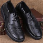 BRNOBANI布诺班尼 商务休闲皮鞋男真皮男鞋韩版潮男士大头皮鞋冬季厚底中老年爸爸鞋