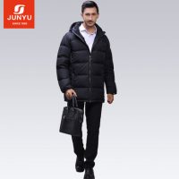 君羽 17新款户外羽绒服男士中长款鹅绒800蓬秋冬季加厚保暖羽绒衣 3色可选