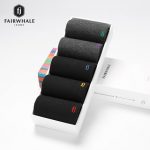 Mark Fairwhale马克华菲 袜子男士纯棉短袜秋冬中筒商务棉袜防臭吸汗秋冬季长袜 4组合可选