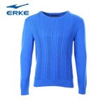 erke鸿星尔克 新款男士休闲圆领线衣简约系列男款套头衫毛衣 多色可选