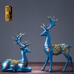 祥礼 鹿摆件北欧式家居家装饰品客厅新婚结婚礼物酒柜创意电视柜 多色可选