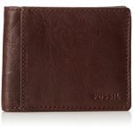 FOSSIL化石 男式 ingram TRAVELER 男士真皮钱包 棕色 One Size