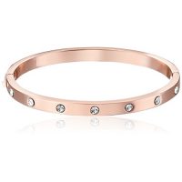 kate spade凯特丝蓓 new york 镶钻石铰链透明/玫瑰金手镯 3色