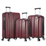 Rockland洛克兰 拉杆箱套箱 CFP190 酒红色 20+24+28寸 飞机轮 PC材质 海关锁