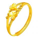 周大福 心心相守 足金黄金戒指(工费:48计价) F156901 约1.98g