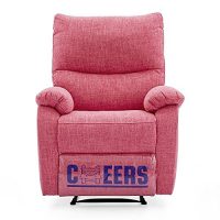 Cheers芝华仕 头等舱 功能沙发布艺单人 手动可趟 小户型客厅沙发 K106玫瑰粉