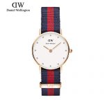 DanielWellington丹尼尔惠灵顿 手表DW女表26mm金色边镶钻尼龙带女士手表 0905DW 两色可选