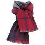 Johnstons of Elgin 羊绒羊毛混纺双面围巾 WB1004 RU5685 格子