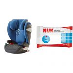 香港进口亚太版 德国CYBEX 儿童汽车安全座椅Solution M-fix 格调蓝(赠:PIGEON 贝亲 婴儿柔湿巾10片装)