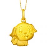 CHOW TAI FOOK周大福 生肖狗足金黄金吊坠 F199503 58 约2.48克
