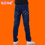 流年花开 童装儿童裤子男童牛仔裤春秋款冬装加绒加厚保暖大童男孩休闲长裤110-170cm