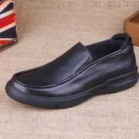 BRNO BANI布诺班尼 男士商务休闲皮鞋男冬季软面皮头层牛皮男鞋加绒中老年爸爸鞋真皮 3款可选