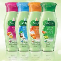 进口Vatika 甜杏仁保湿滋养去屑止痒控油柔顺男女丝滑植物洗发水300ml