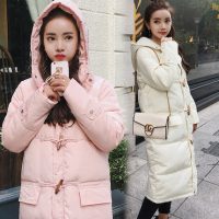 WW&MM 2017新款韩版牛角扣棉衣女中长款面包服学生棉服过膝棉袄冬季外套 多色可选