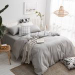 大朴 240根纯棉缎纹四件套全棉床单被套纯色无甲醛家纺床上用品冬1.8米*2套+面巾