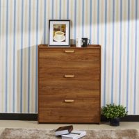 昕诺达 实木色翻斗鞋柜简易简约现代超薄玄关门厅储物隔断门口鞋架经济型