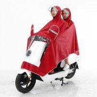 太空 电动车摩托车单双人雨衣雨披加大双人男女时尚加厚加大雨披包 多色可选