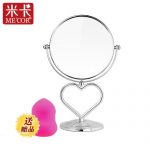 MECOR米卡 化妆镜台式镜子欧式结婚公主镜大号双面镜美容镜可放大 送粉扑