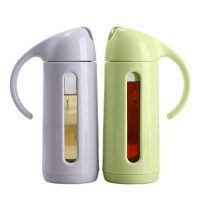 柏康 防漏玻璃油壶厨房家用调料油罐酱油瓶醋壶香油大号小号油瓶300-650ml