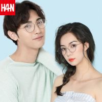 HAN DYNASTY汉 抗防蓝光防辐射眼镜男平光电脑手机护眼防紫外线圆框架近视眼镜女