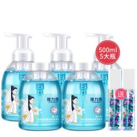 隆力奇 泡沫洗手液滋润儿童家用补充装清香型500ml*5瓶 赠干洗手凝露2瓶