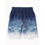 Old Navy 男童 渐变色印花松紧腰短裤 儿童运动裤147740 夏装新款Z